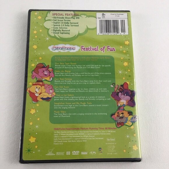 Care Bears DVD Festival Of Fun Special Features Animated Episodes New 2005 - Picture 6 of 6